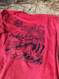 Cahoon Hollow - PJG Collection - T-Shirt - Red w/ Navy Print