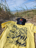 Cahoon Hollow - PJG Collection - T-Shirt - Yellow w/ Navy Print