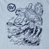 Cahoon Hollow - PJG Collection - T-Shirt - Light Blue w/ Navy Print