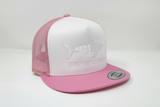 Great White Vizions - Trucker Snapback - Pink & White