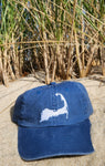 Cape Cod - Denim Blue Steel and White Dad Hat