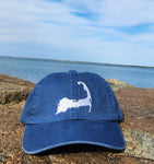 Cape Cod - Denim Blue Steel and White Dad Hat