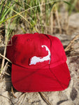 Cape Cod - Berry Red and White Dad Hat