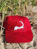 Cape Cod - Berry Red and White Dad Hat