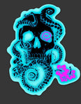 Lost Octopus - Vinyl Sticker - Pink /Black / Turquoise