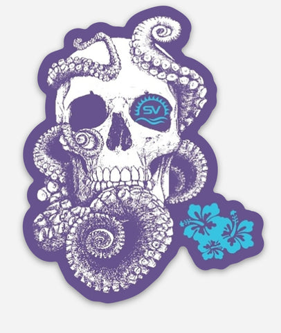Lost Octopus - Vinyl Sticker-Purple