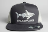 Great White Vizions - Trucker Snapback -White & Gray