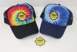 Grateful Sun Tie Dye Trucker Hat | Blue Ocean Hat | Sublime Vizions