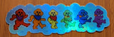 Dancing Dogs- R.O.Y.G.B.I.V Holographic - Andrew Jacob Collection - Vinyl Stickers
