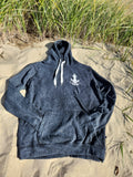 Lost Octopus - Black Sandwash - Soft Stretch Hooded Sweatshirt