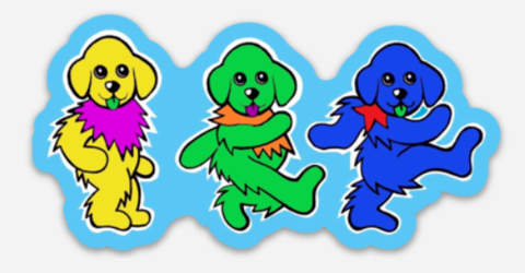 Dancing Dogs Vinyl Stickers | Andy Jacob Collection | Sublime Vizions