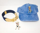 Goose Gear Premium Dog Collars | Brass Navy & Nubuck | Sublime Vizions