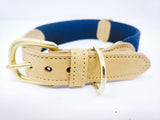 Goose Gear Premium Dog Collars | Brass Navy & Nubuck | Sublime Vizions